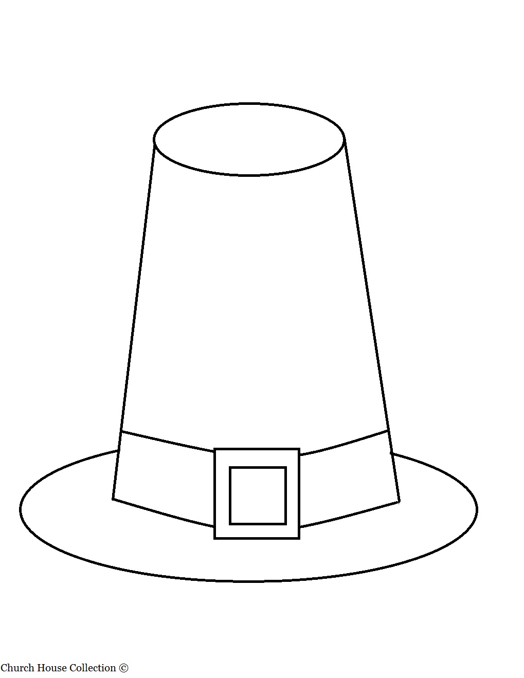 Printable Pilgrim Hat Template